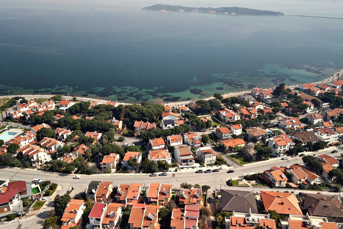 Urla çevresinde imarlı parsel dokusu